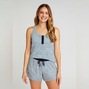 La Vie En Rose Blue and White Pajama Set (top and bottoms)